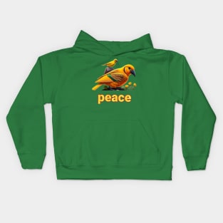 peace Bird art design. Kids Hoodie